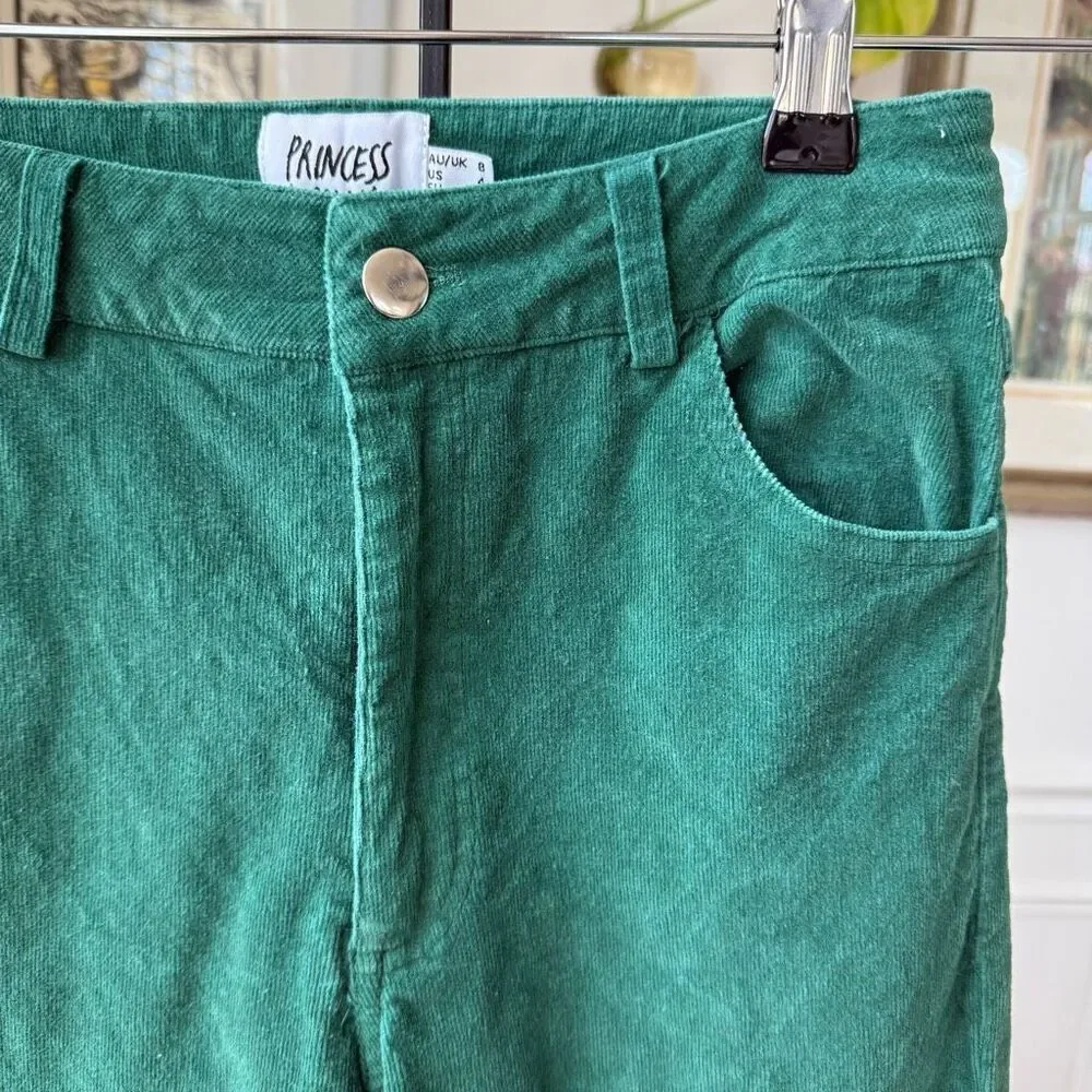 Princess Polly Nadia Fine Wale Corduroy Pants Green $66 4
